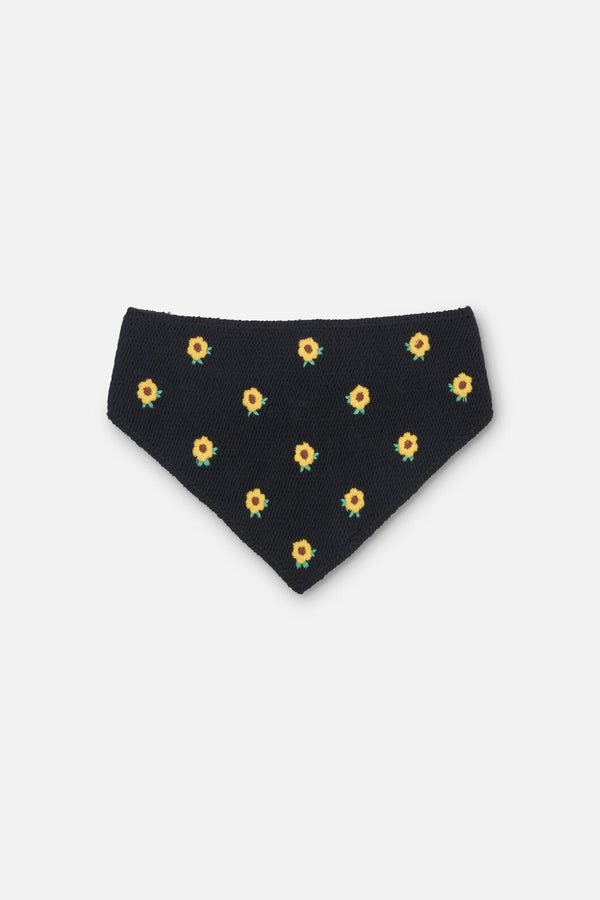 Princess Highway - Sunflower Knit Head Scarf - black