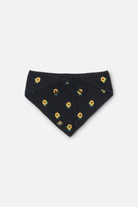 Princess Highway - Sunflower Knit Head Scarf - black