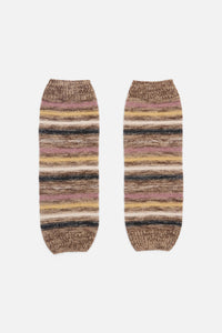 Princess Highway - Chocolate Striped Leg Warmers - chocolate