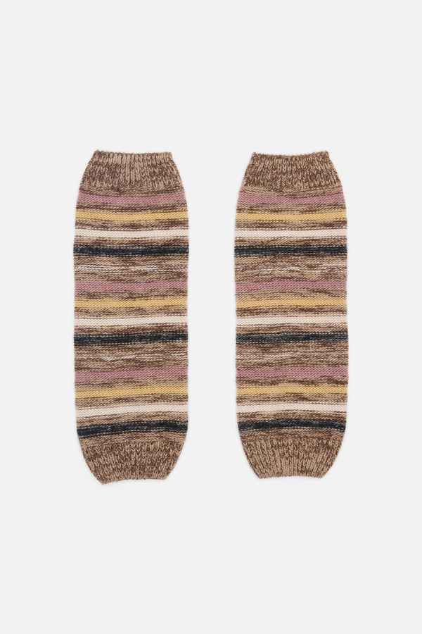 Princess Highway - Chocolate Striped Leg Warmers - chocolate