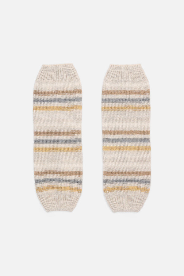 Princess Highway - Cream Striped Leg Warmers - cream