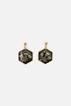 Princess Highway - Hexagon Flower Earrings - black