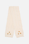 Princess Highway - Daisy Embroidered Knit Scarf - cream