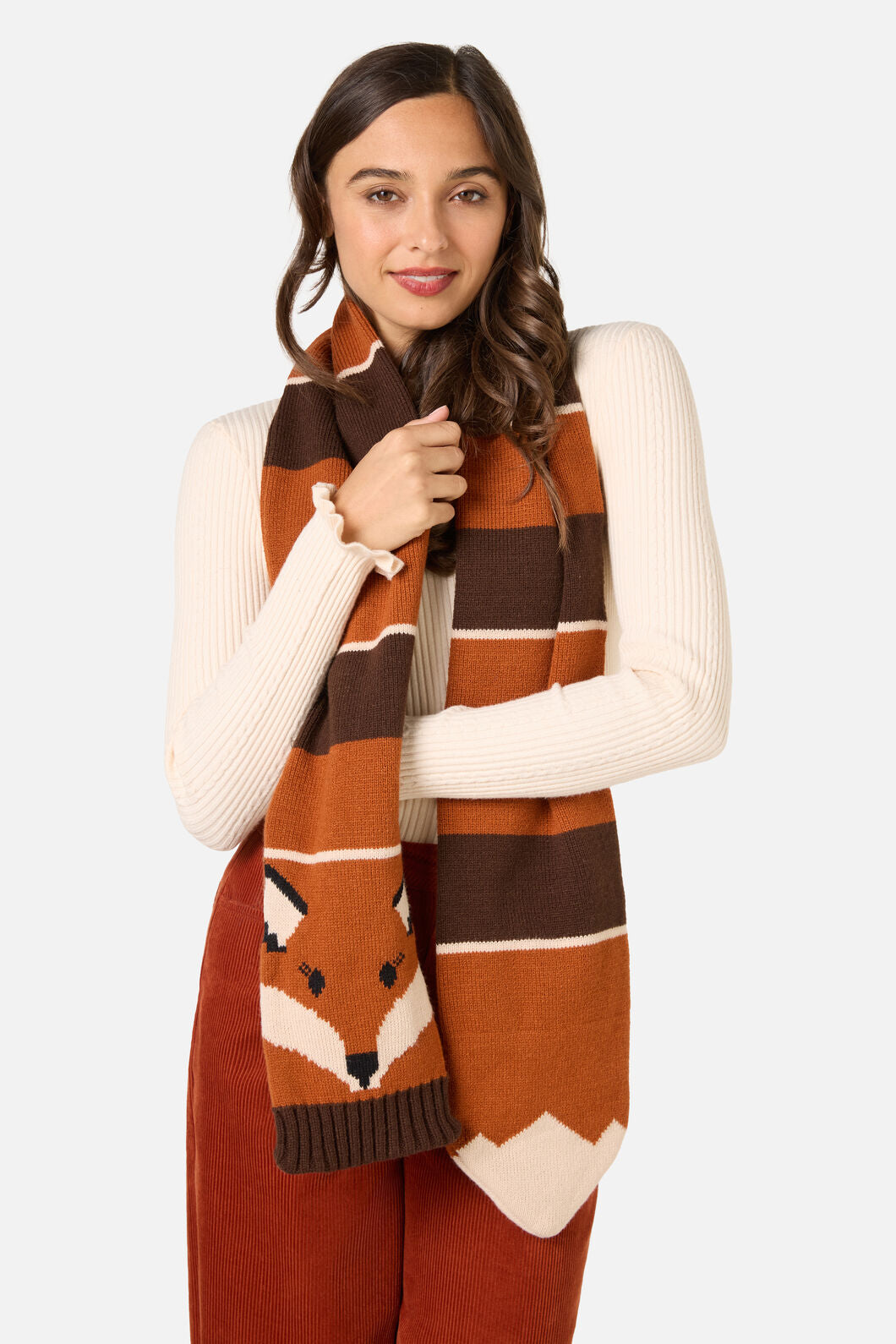 Princess Highway - Fox Knit Scarf - orange