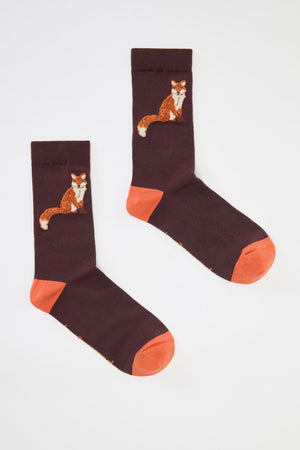 Princess Highway - Fox Sock - chocolate