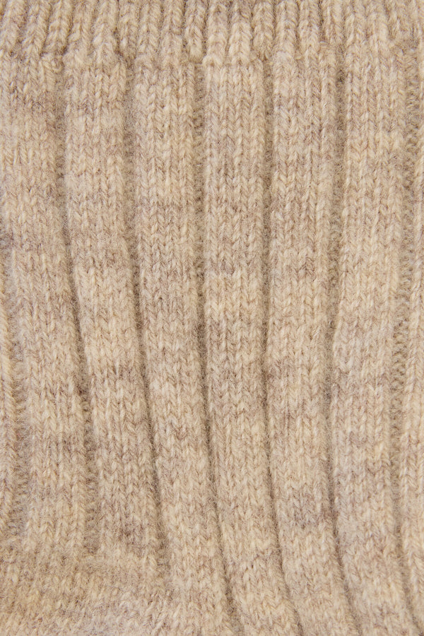 Princess Highway - Cream Warm Wool Rib Socks - cream