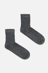 Princess Highway - Grey Warm Wool Rib Socks - grey