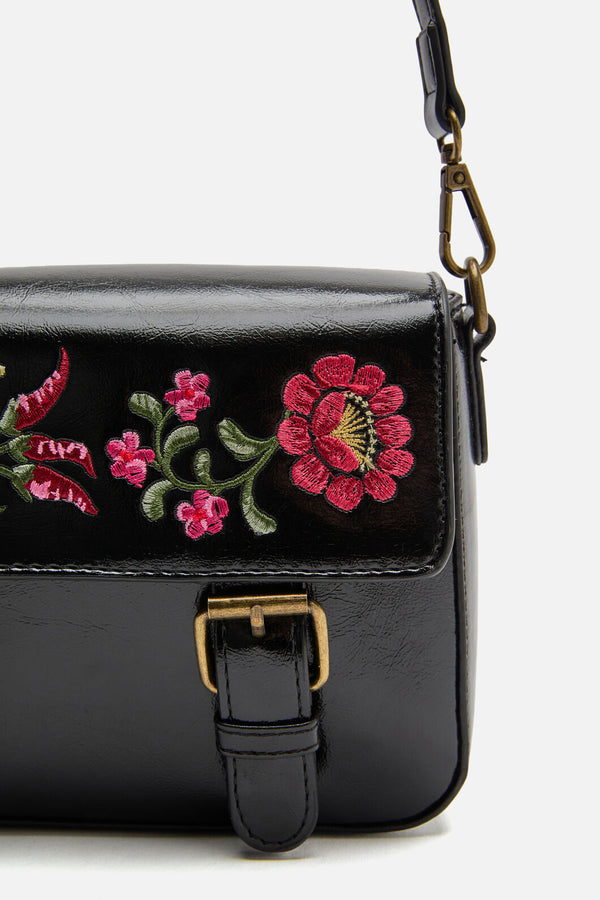 Princess Highway - Joelle Embroidered Satchel - black