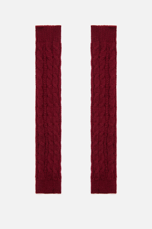 Princess Highway - Dark Red Long FingerlessGloves - dark-red