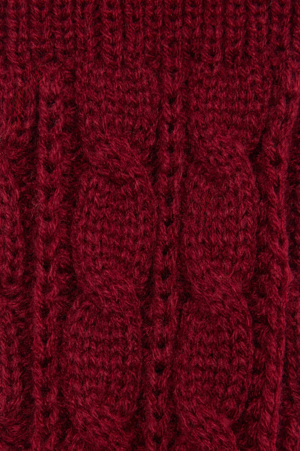 Princess Highway - Dark Red Long FingerlessGloves - dark-red