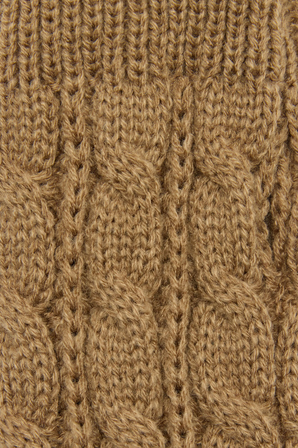 Princess Highway - Tan Long Fingerless Gloves - tan