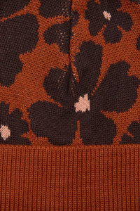 Princess Highway - Donna Flower Knit Beanie - rust