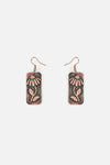 Princess Highway - Daisy Rectangle Earrings - copper