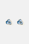 Princess Highway - Iris Pansy Stud Earrings - blue