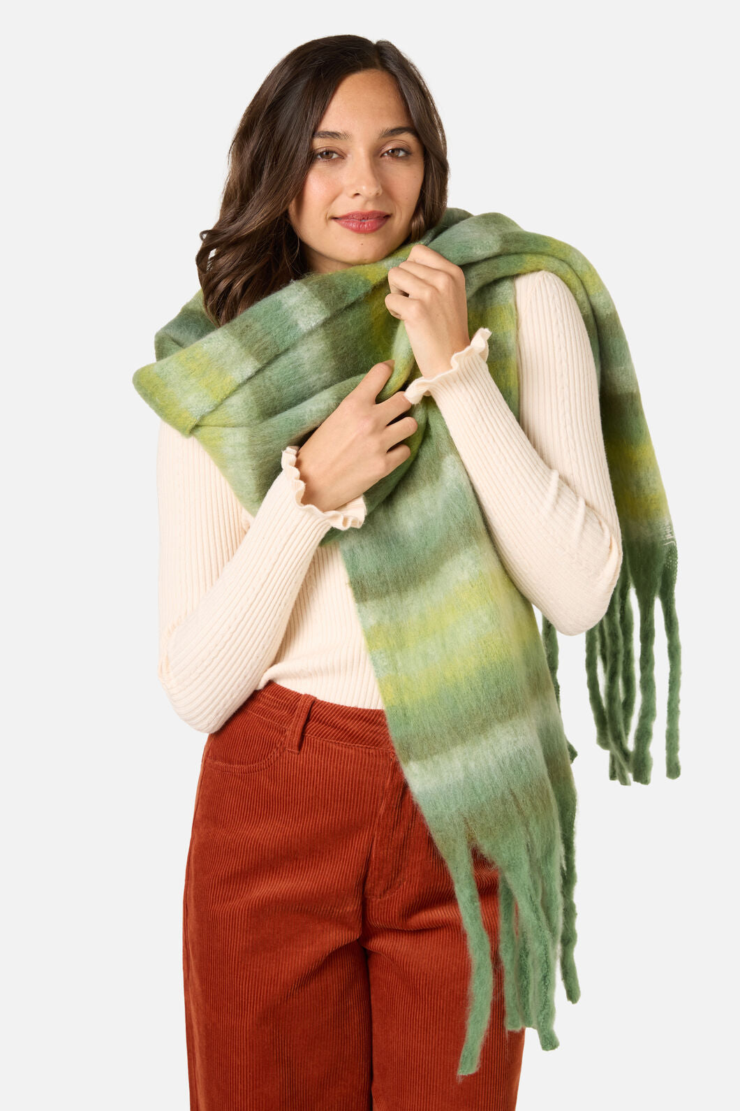 Princess Highway - Green Soft Scarf - green
