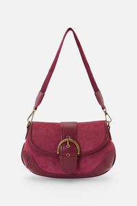 Princess Highway - Plum Faux Suede Buckle Bag - plum