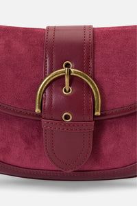 Princess Highway - Plum Faux Suede Buckle Bag - plum