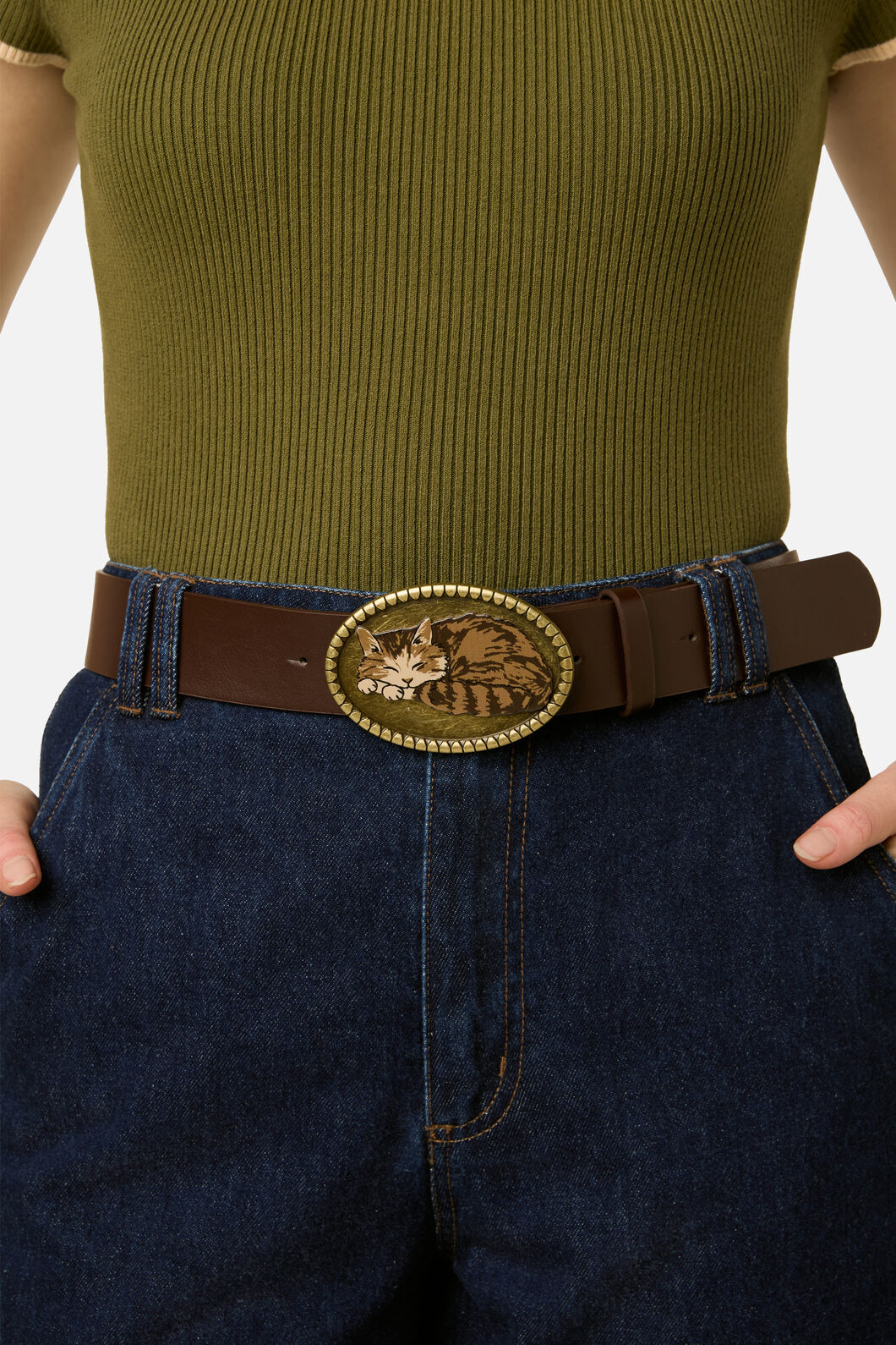 Princess Highway - Cute Cats Belt - chocolate