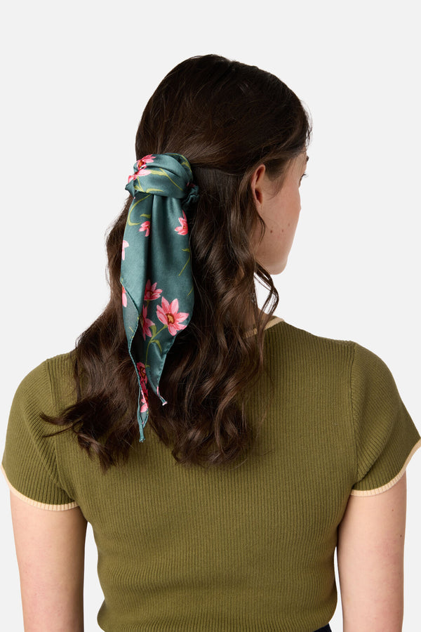 Princess Highway - Goldie Scarf Scrunchie - green