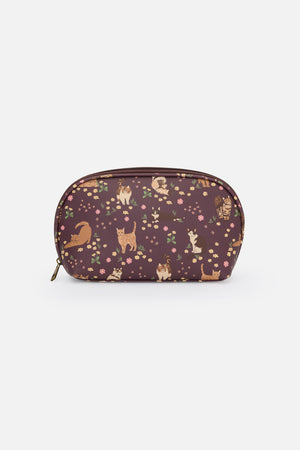 Princess Highway - Cute Cats PU Make Up Purse - plum