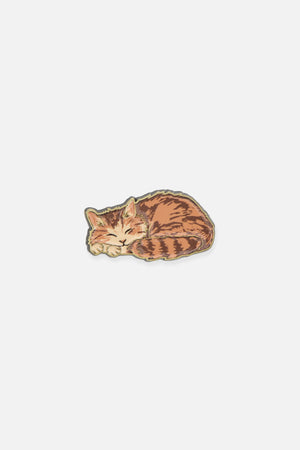 Princess Highway - Sleeping Cat Pin - tan