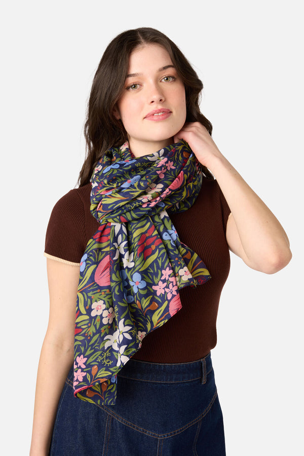Princess Highway - Mira Native Soft Scarf - navy