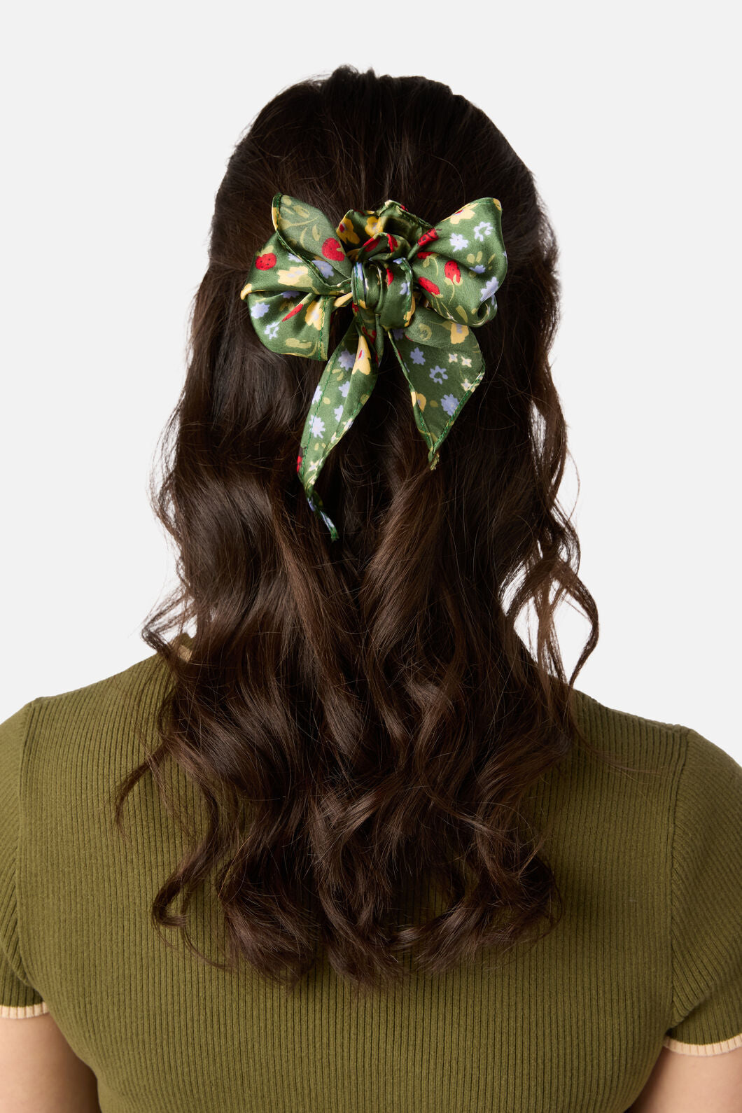 Princess Highway - Ladybug Garden Scarf Scrunchie - green