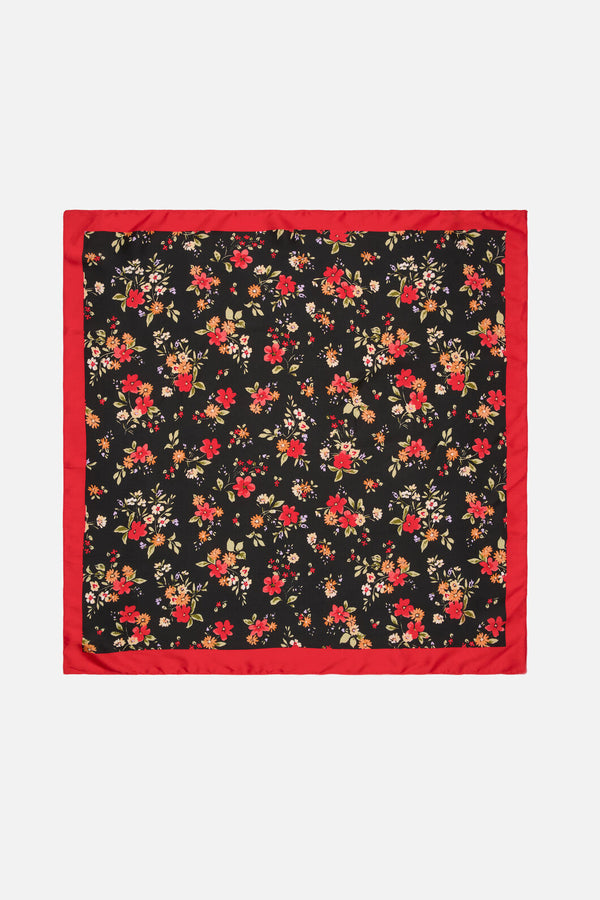 Princess Highway - Posy Satin Scarf - black