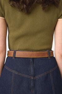 Princess Highway - Stud Belt - chocolate