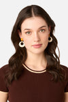 Princess Highway - Cream Mimi Retro Earrings - cream