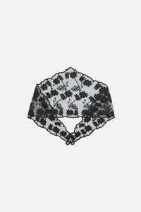 Princess Highway - Black Lace Small Scarf - black