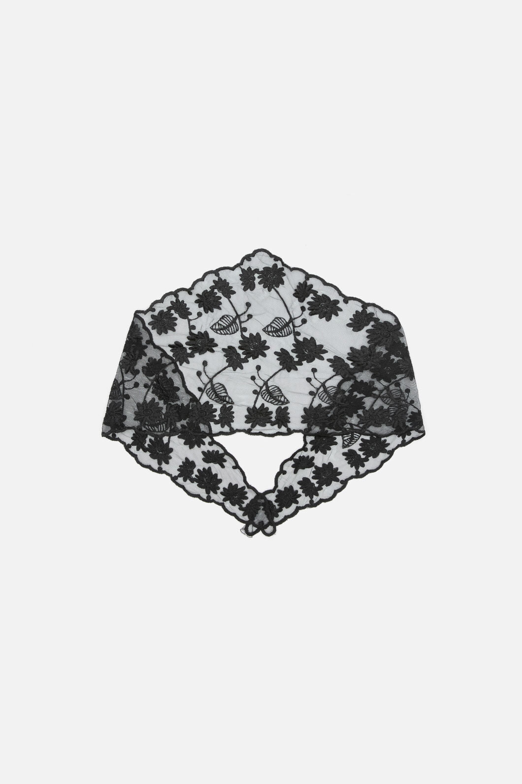 Princess Highway - Black Lace Small Scarf - black