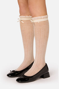 Princess Highway - Cream Lace Knee High Sock - cream