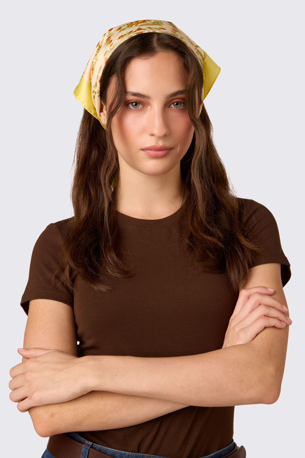 Princess Highway - Luxe Marigold Satin Scarf - lemon