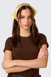 Princess Highway - Luxe Marigold Satin Scarf - lemon