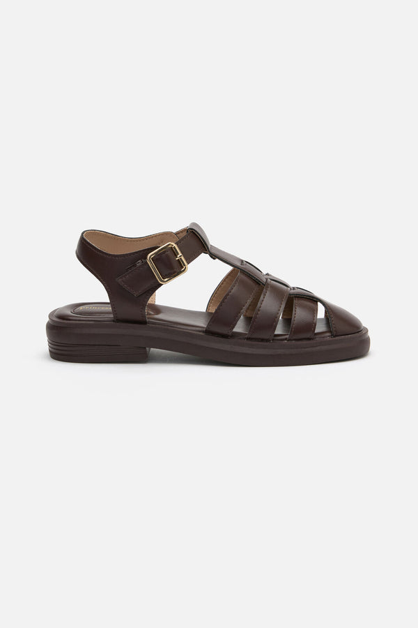 Princess Highway - Chocolate Wide Strap Sandal - chocolate