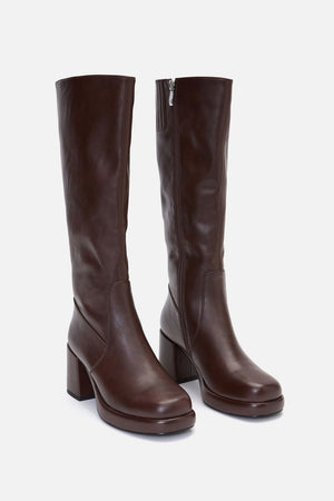 Princess Highway - Chocolate Knee High Boot - chocolate
