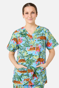 Scrubs With Love - Tiger Pool Scrub set - blue