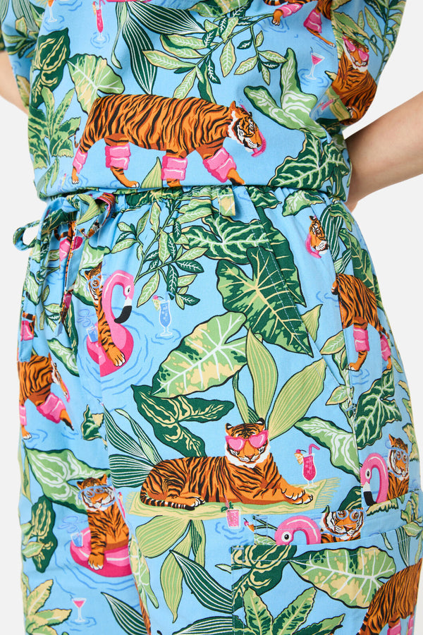 Scrubs With Love - Tiger Pool Scrub set - blue