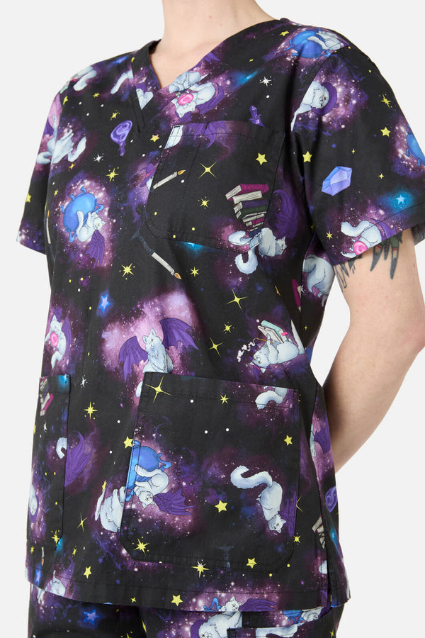 Scrubs With Love - Magic Cats scrub set - purple
