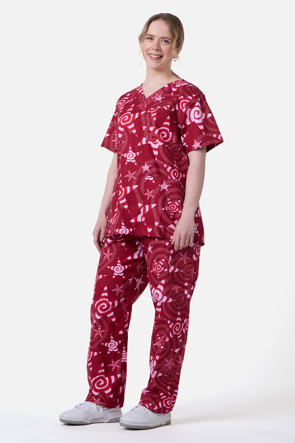 Scrubs With Love - STARRY NIGHT SCRUB SET - pink