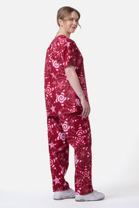 Scrubs With Love - STARRY NIGHT SCRUB SET - pink