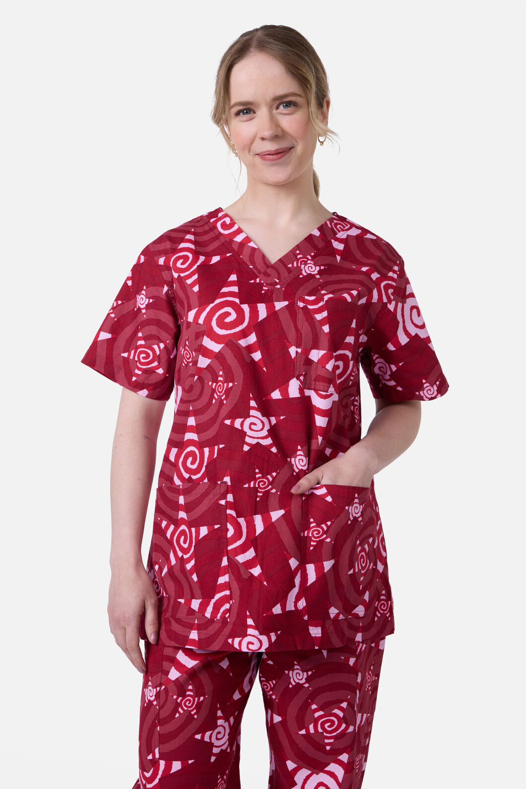 Scrubs With Love - STARRY NIGHT SCRUB SET - pink