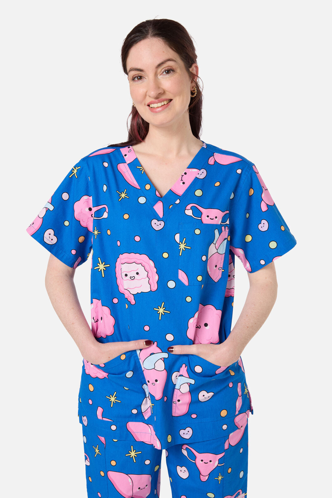 Scrubs With Love - Inside Cuties scrub set - navy