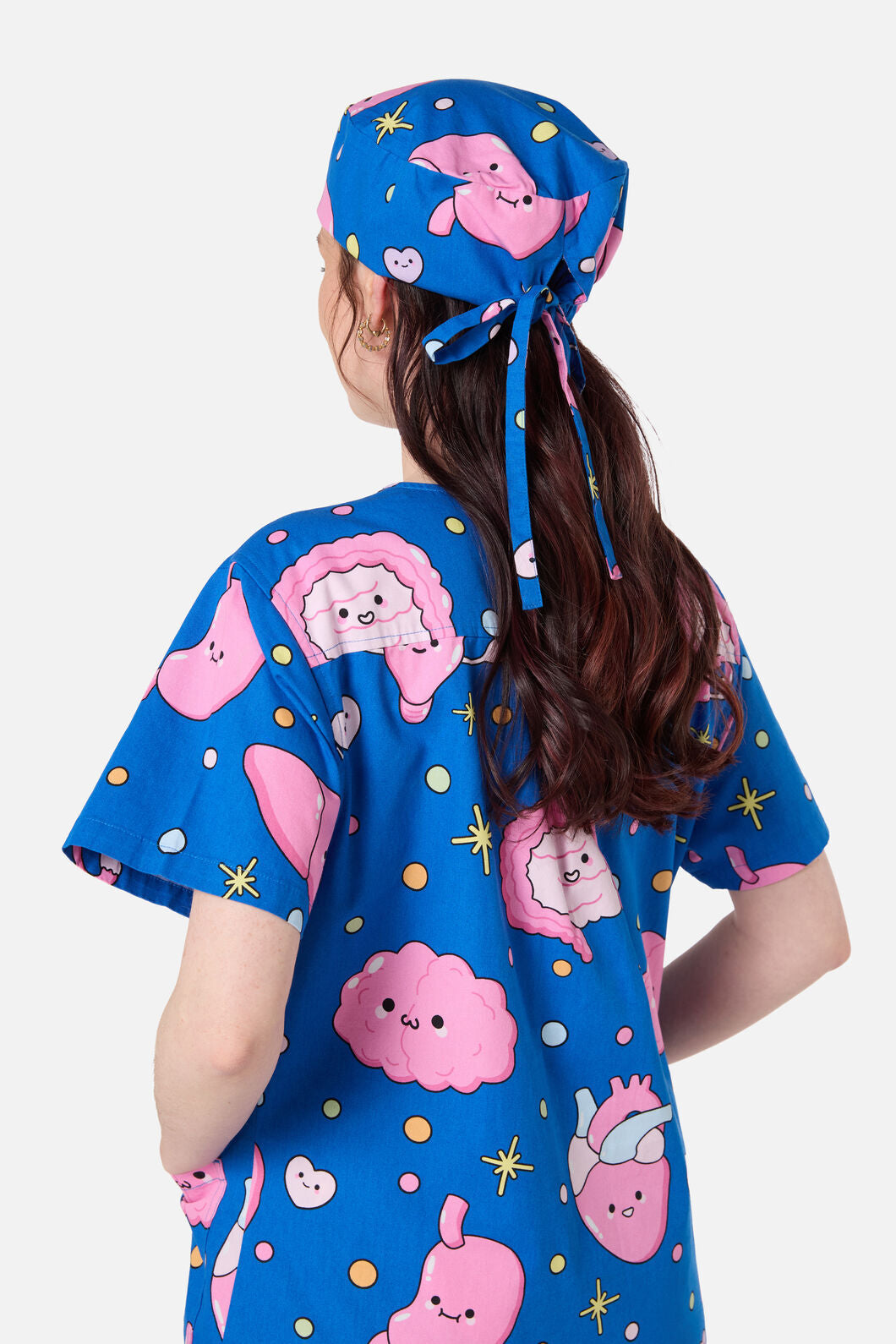 Scrubs With Love - Inside Cuties scrub hat - navy