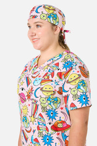 Scrubs With Love - Space scrub hat - pink