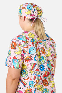 Scrubs With Love - Space scrub hat - pink