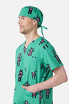 Scrubs With Love - Peculiar Puss scrub hat - green
