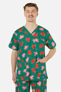 Scrubs With Love - Octopi scrub set - green