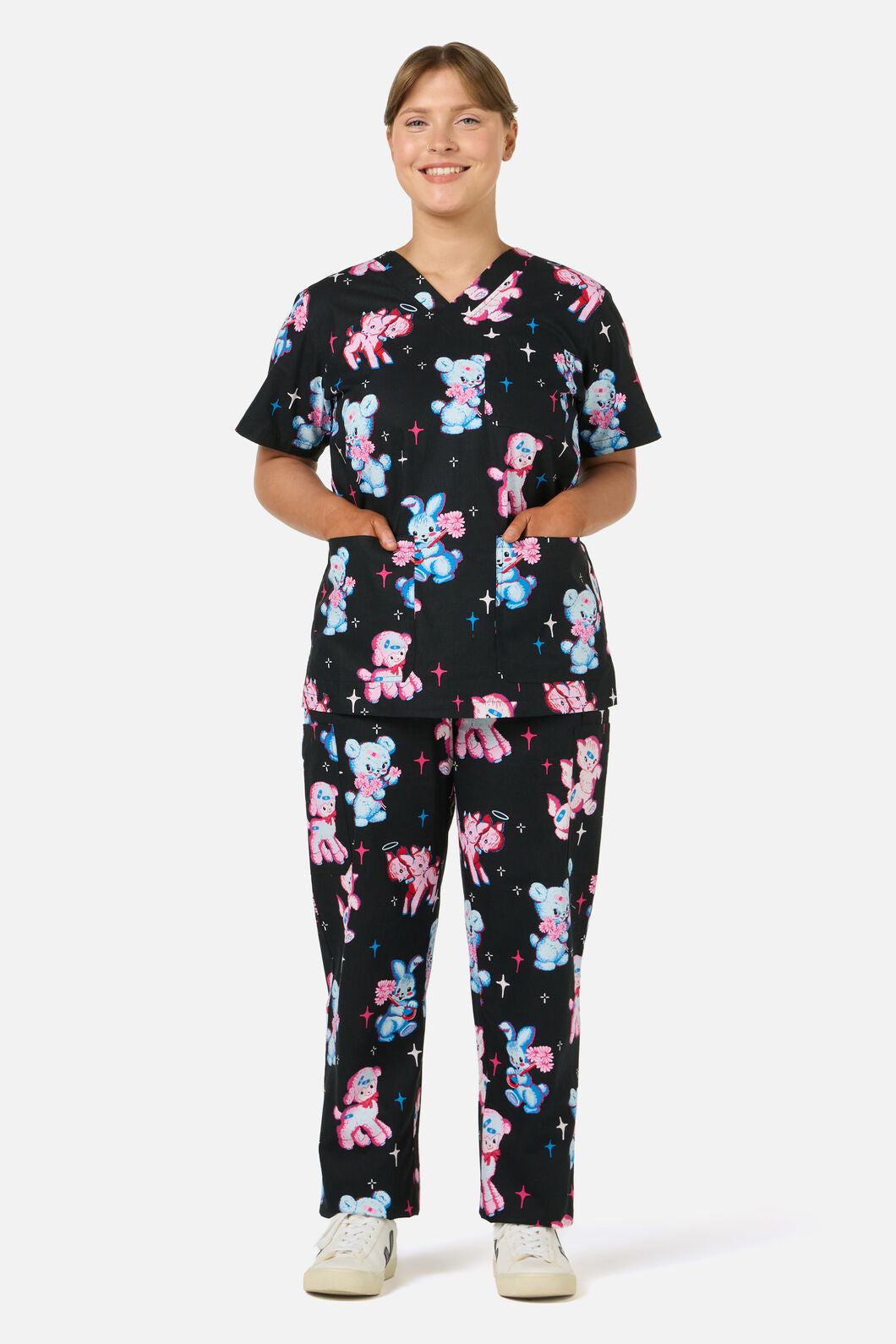 Scrubs With Love - Poppet scrub set - black